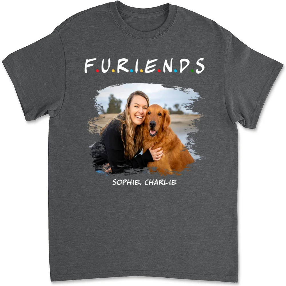 Your Friend Photo - Personalized Custom Unisex T-Shirt - Image 7