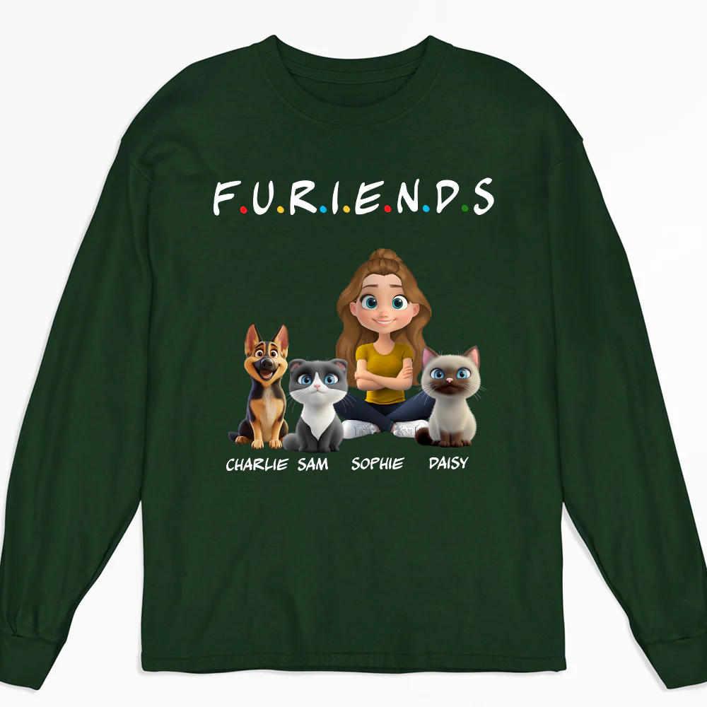 Your Fur Friend - Personalized Custom Long Sleeve T-Shirt - Image 3