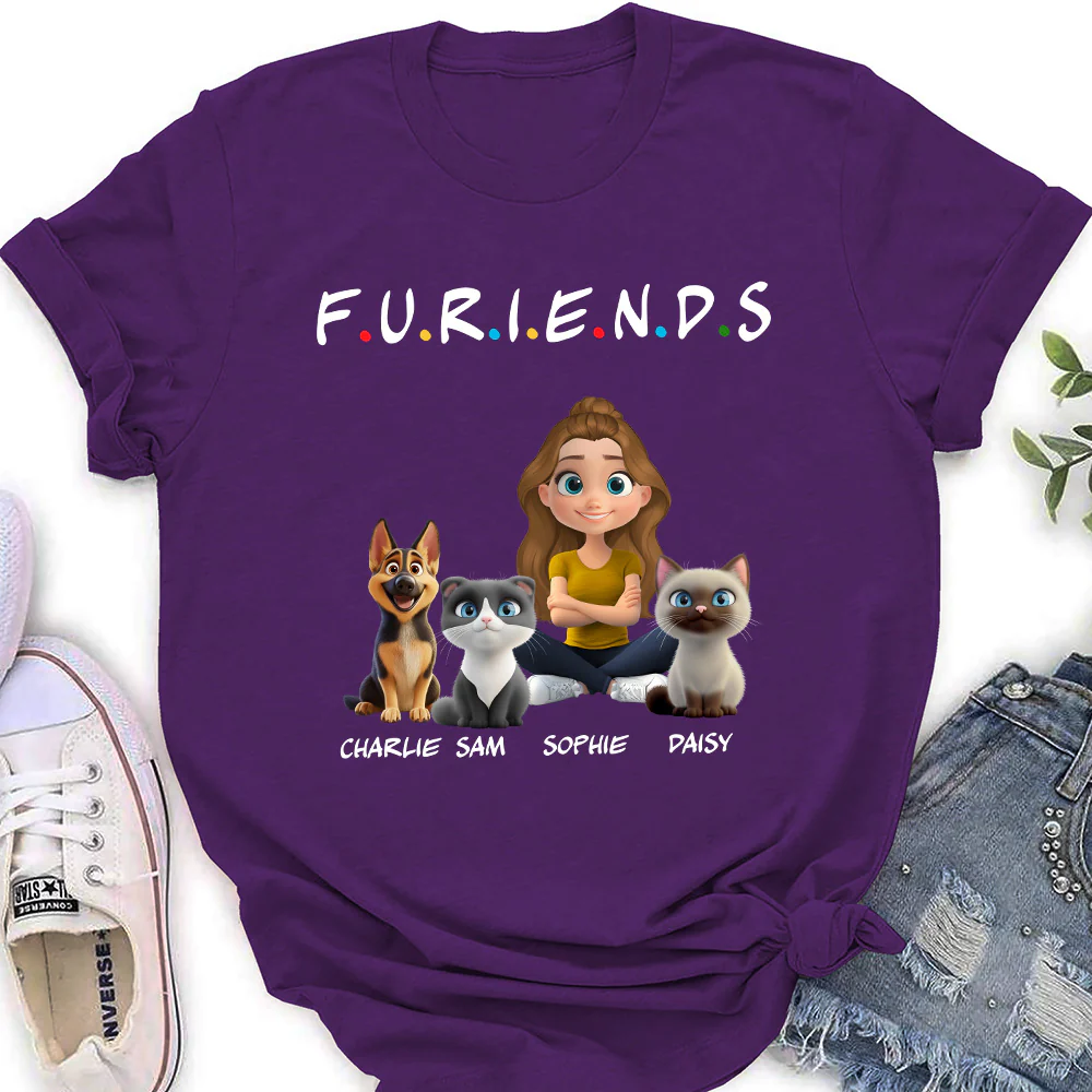 Your Fur Friend - Personalized Custom Women's T-Shirt - Image 3